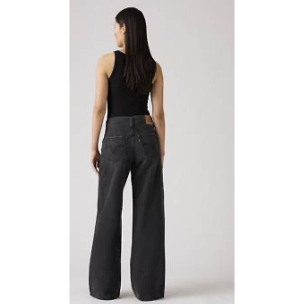 Levi's 94 Baggy Wide Leg Jeans mid-rise 26 Black 90s grunge Streetwear Skater - Picture 2 of 9